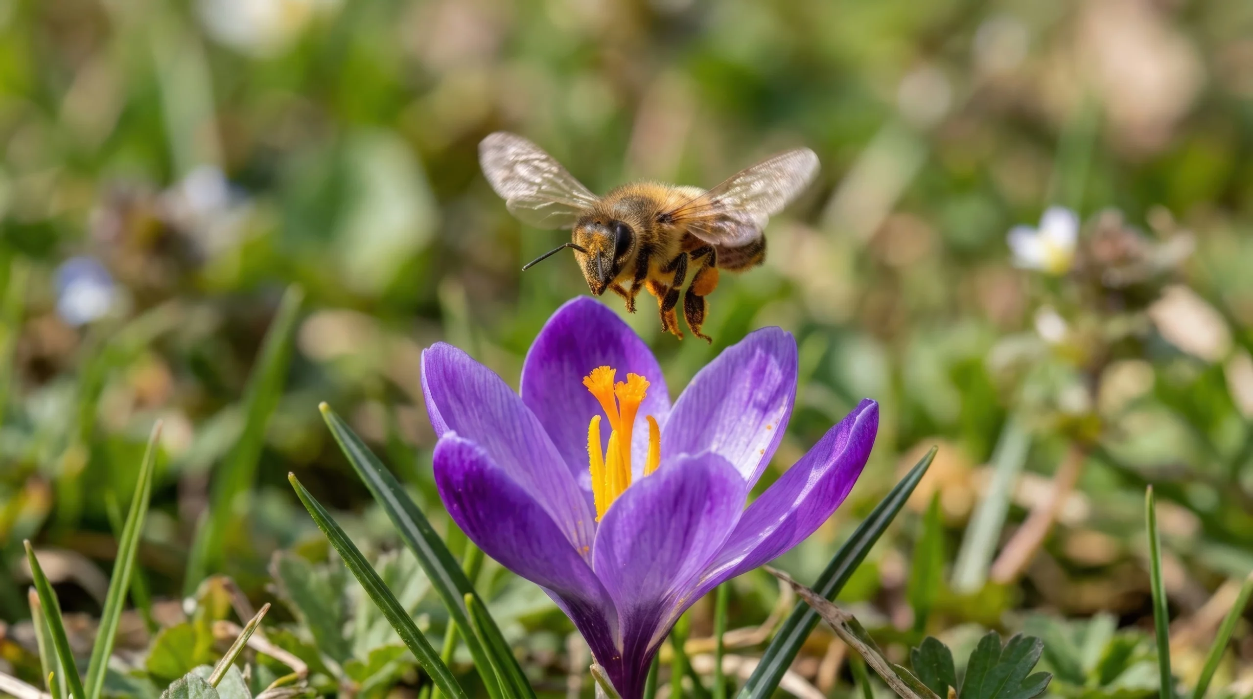 a bee landing on a flower